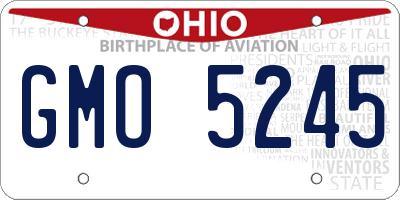 OH license plate GMO5245