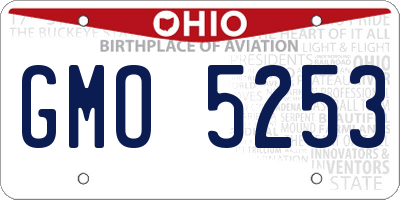 OH license plate GMO5253