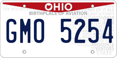 OH license plate GMO5254