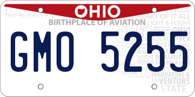 OH license plate GMO5255