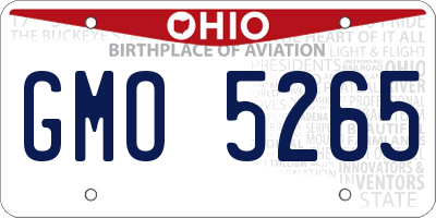 OH license plate GMO5265