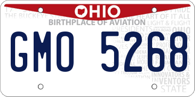OH license plate GMO5268