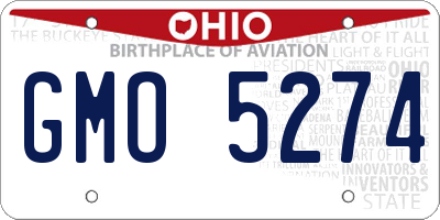 OH license plate GMO5274