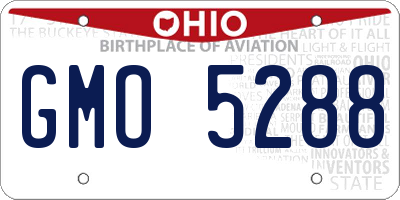 OH license plate GMO5288