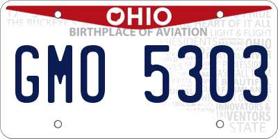 OH license plate GMO5303