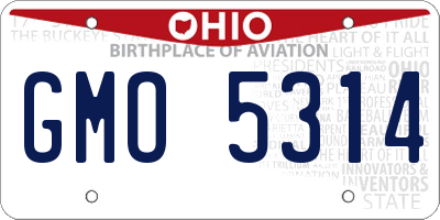 OH license plate GMO5314
