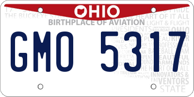 OH license plate GMO5317