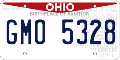 OH license plate GMO5328