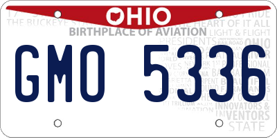 OH license plate GMO5336