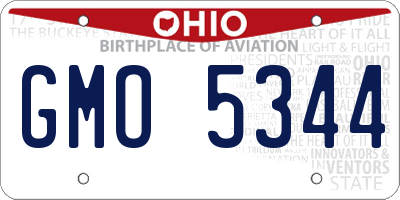 OH license plate GMO5344
