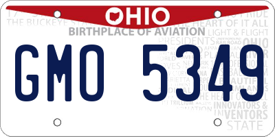 OH license plate GMO5349