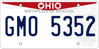 OH license plate GMO5352