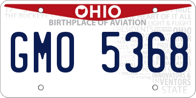 OH license plate GMO5368