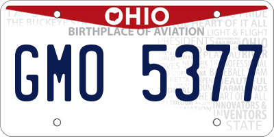 OH license plate GMO5377