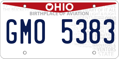 OH license plate GMO5383
