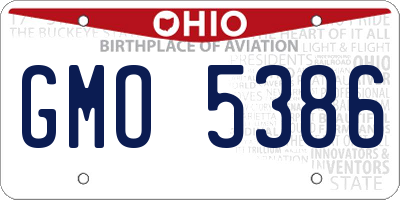 OH license plate GMO5386
