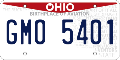 OH license plate GMO5401