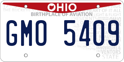 OH license plate GMO5409