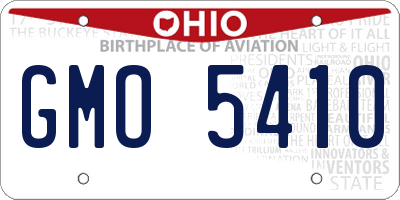 OH license plate GMO5410
