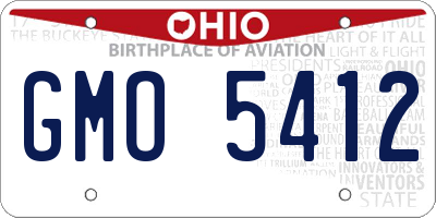 OH license plate GMO5412