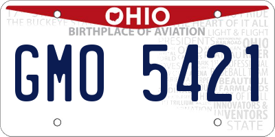 OH license plate GMO5421