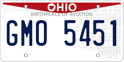OH license plate GMO5451
