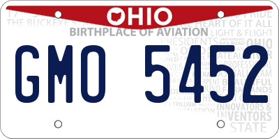 OH license plate GMO5452