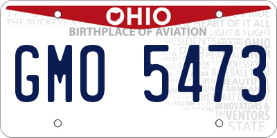 OH license plate GMO5473