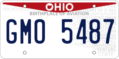 OH license plate GMO5487