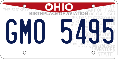 OH license plate GMO5495