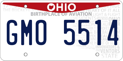 OH license plate GMO5514