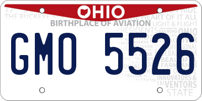OH license plate GMO5526