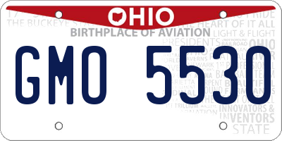 OH license plate GMO5530