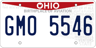 OH license plate GMO5546