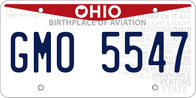 OH license plate GMO5547