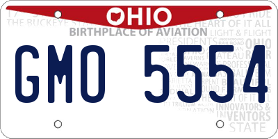 OH license plate GMO5554