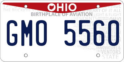 OH license plate GMO5560