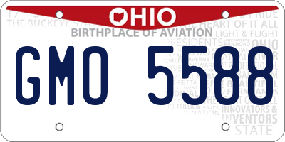 OH license plate GMO5588