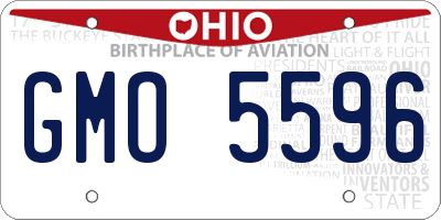 OH license plate GMO5596