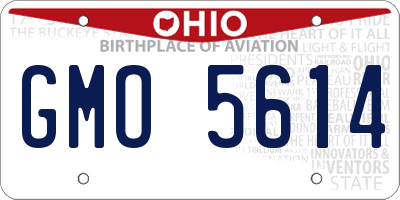 OH license plate GMO5614