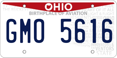 OH license plate GMO5616
