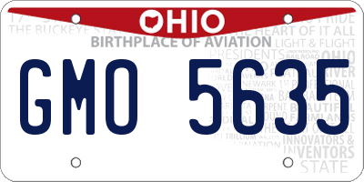 OH license plate GMO5635
