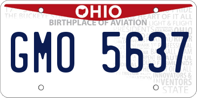 OH license plate GMO5637