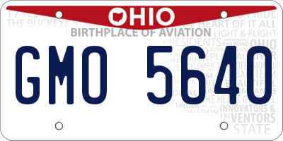 OH license plate GMO5640