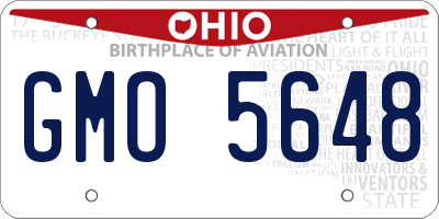 OH license plate GMO5648