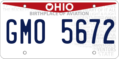 OH license plate GMO5672