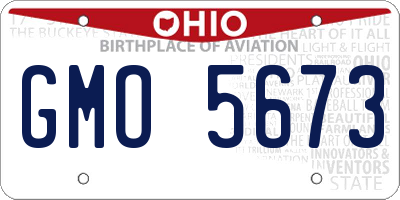 OH license plate GMO5673