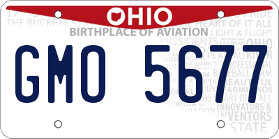 OH license plate GMO5677