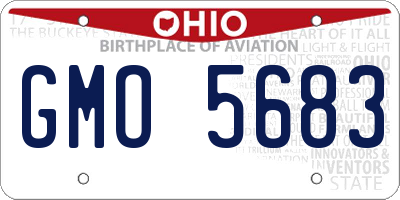 OH license plate GMO5683