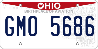 OH license plate GMO5686